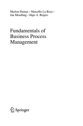 Fundamentals of Business Process Management