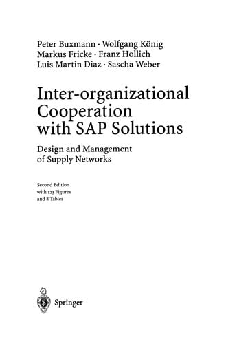 Inter-organizational Cooperation with SAP Solutions
