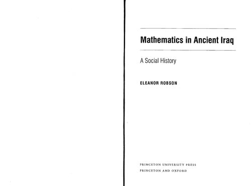 Mathematics in ancient Iraq