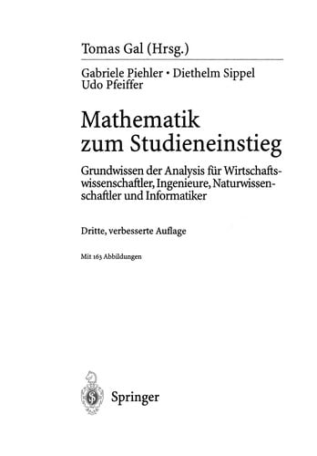 Mathematik zum Studieneinstieg