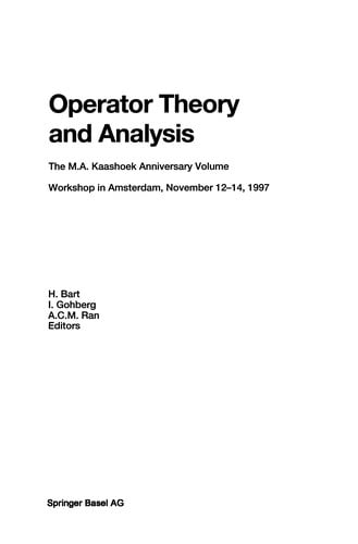 Operator Theory and Analysis