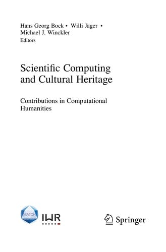 Scientific Computing and Cultural Heritage