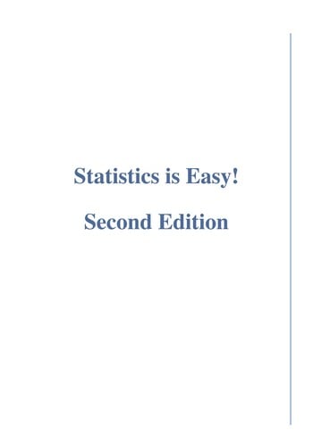 Statistics is easy!