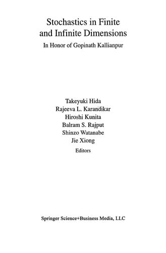 Stochastics in finite and infinite dimensions