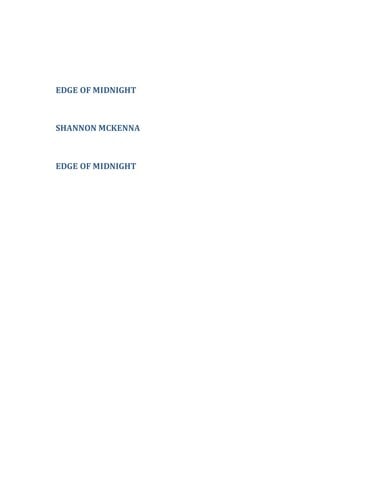 Edge of midnight
