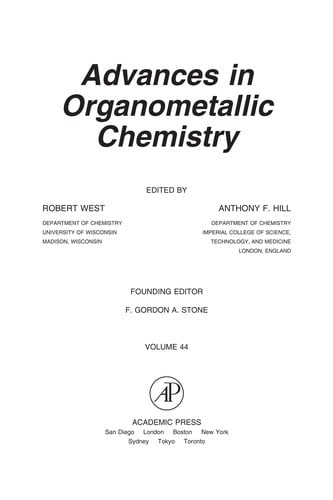 Advances in Organometallic Chemistry