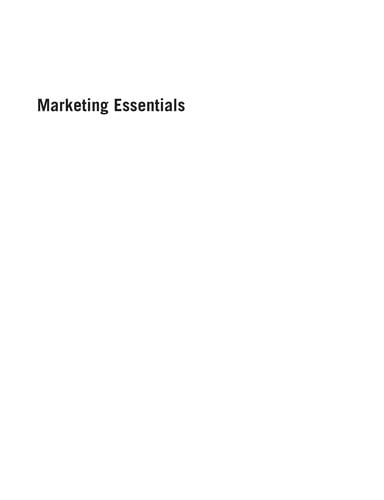 Marketing essentials