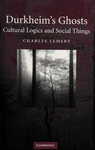DURKHEIM'S GHOSTS: CULTURAL LOGIC AND SOCIAL THINGS
