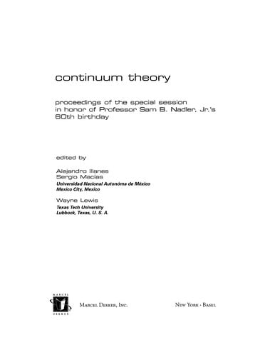 Continuum theory