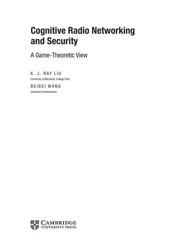 Cognitive radio networking and security