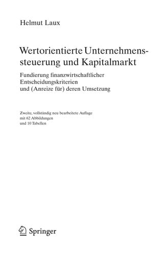 Wertorientierte Unternehmenssteuerung und Kapitalmarkt